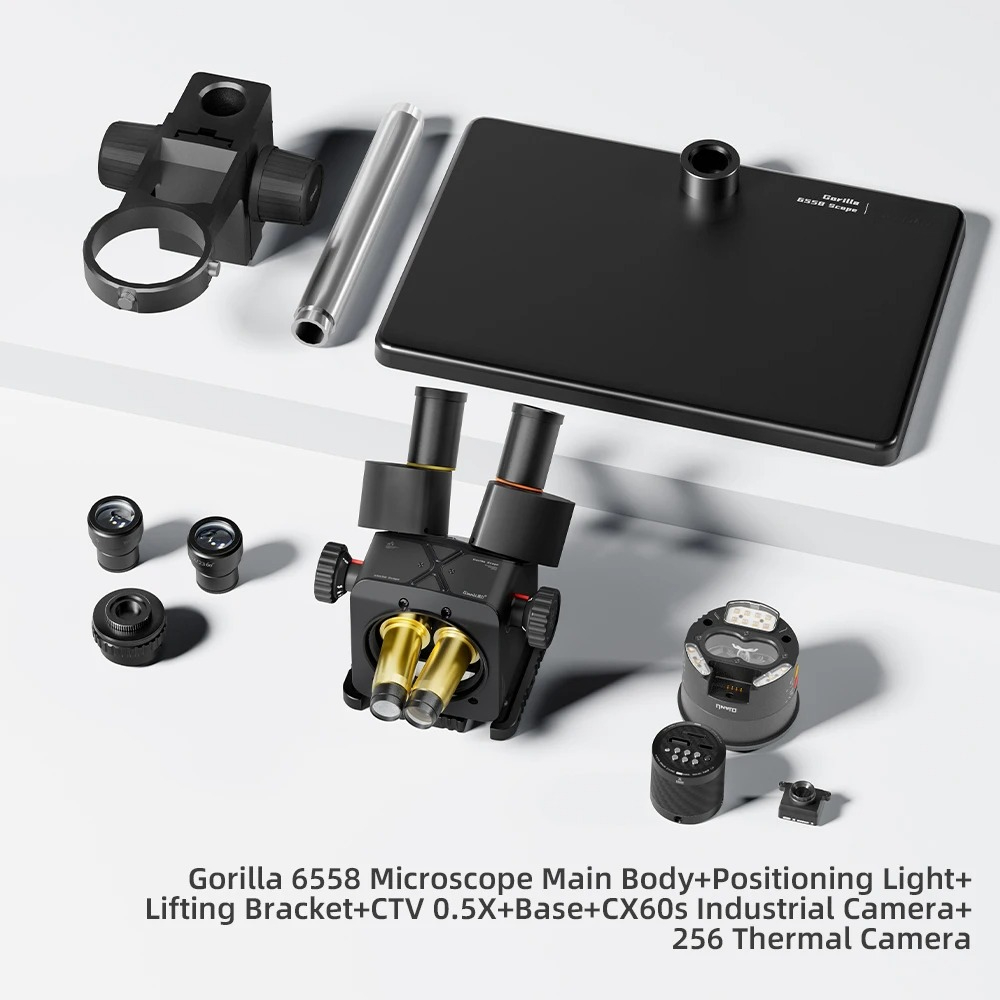 Electronics Repair Microscope - Microscope trinoculaire Qianli 6558 Gorilla, zoom
