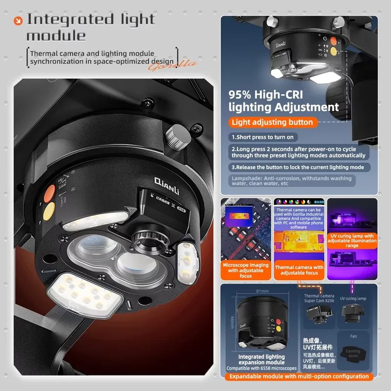 Microscope trinoculaire Qianli - Electronics Repair Microscope avis et prix
